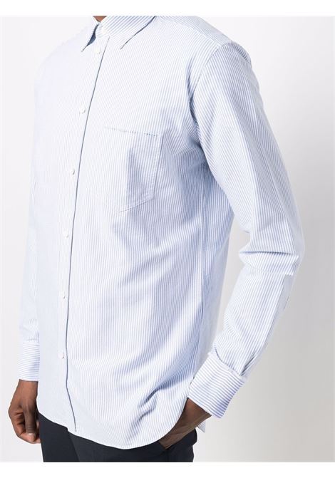 Camicia a righe con ricamo in blu e bianco Golden Goose - uomo GOLDEN GOOSE | GMP00246P00054880197